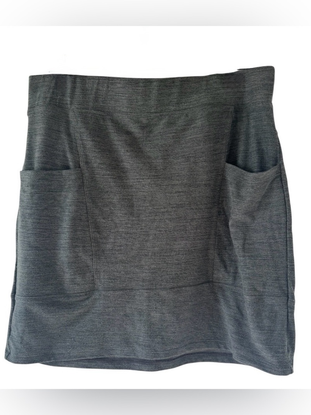 Toad&Co Heather Gray Mini Skirt with Pockets